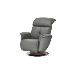 himolla Funktionssessel Leder 7708 ¦ grau ¦ Maße (cm): B: 79 H: 97 T: 99.0