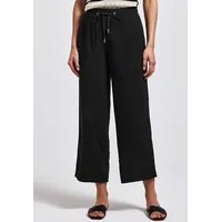 STREET ONE Stoffhose High Waist Schwarz 36