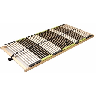 DaMi 7-Zonen Lattenrost Relax NV 120x200cm I mit 6 Härtestufen, Made in Germany, Buche & Birke, 42 Federholzeisten, Bett Lattenrahmen zur Selbstmontage, Bettrost extrem hochwertig & stabil