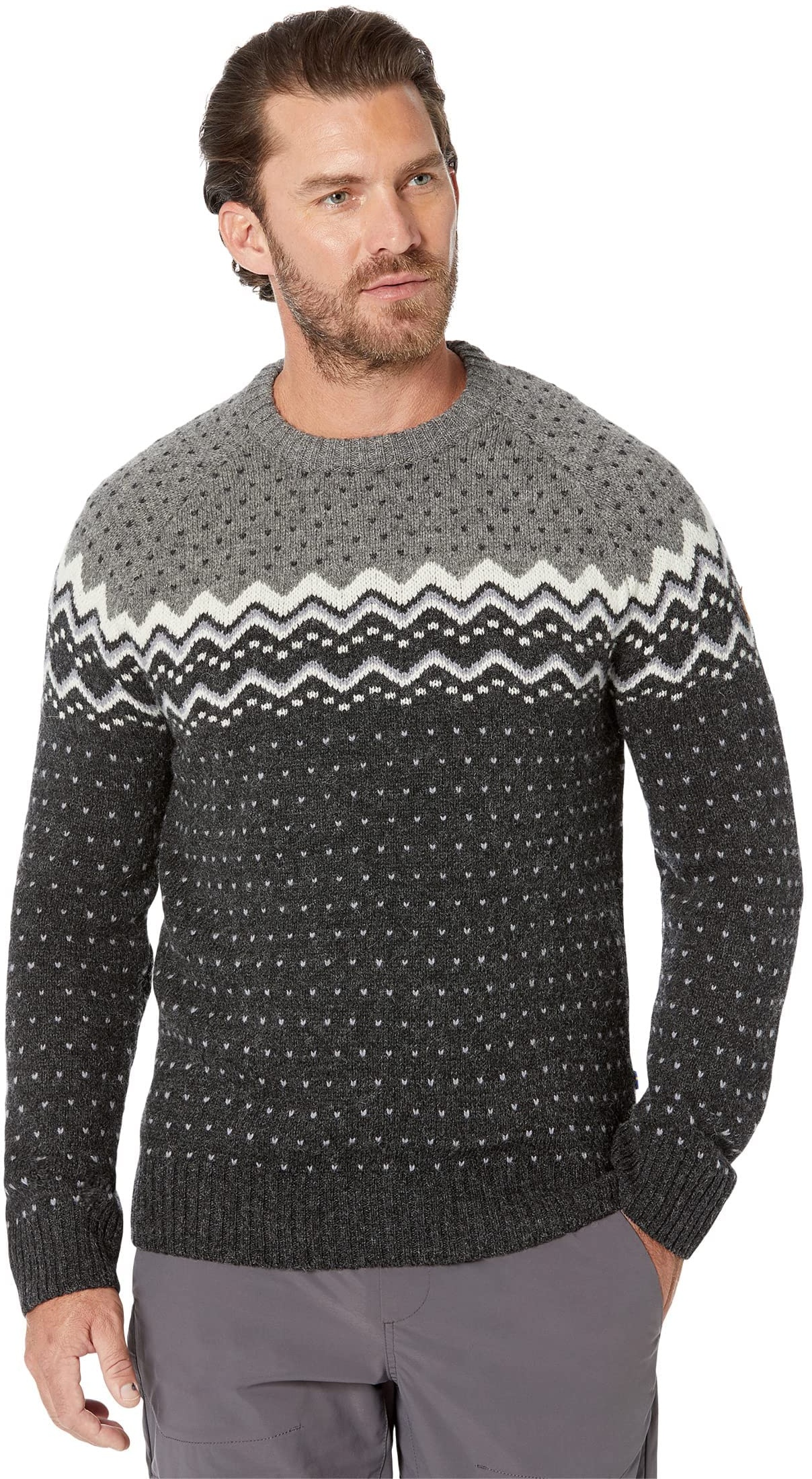 Fjallraven 81829-030-020 Övik Knit Sweater M/Övik Knit Sweater M Sweatshirt Herren Dark Grey-Grey Größe S