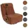Mendler Relaxsessel HWC-P92 Chenille 82 x 96 x 82 cm Orange mit Liegeposition
