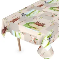 ANRO Wachstuchtischdecke Wachstischdecke Tischdecke abwaschbar Gartentischdecke Wachstuch Eckig rund
