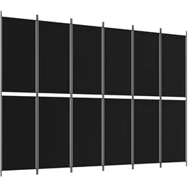 vidaXL Paravent Schwarz 300x220 cm Stoff