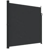 vidaXL Seitenmarkise 200 x 600 cm Schwarz Polyester