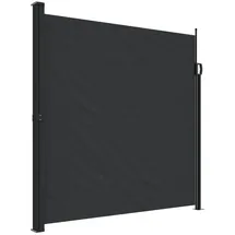 vidaXL Seitenmarkise 200 x 600 cm Schwarz Polyester