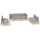 vidaXL Garten-Lounge-Set 7-tlg. grau Kiefer