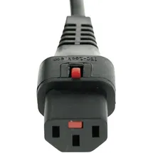 Kash Kaltgeräte-Anschlusskabel Kaltgeräte-Buchse C13 - Schutzkontakt-Winkelstecker Schwarz 3.00 m 1 St.