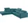 Egoitaliano Eckcouch Matt 2-Sitzer Blau