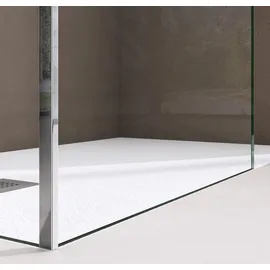 doporro Duschwand Walk-In Dusche Duschtrennwand 70x100cm mit rechteckigem Stabilisator Eckdusche aus 8mm ESG-Sicherheitsglas Klarglas inkl.