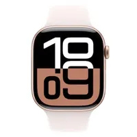 Apple Watch Series 10 GPS + Cellular 46 mm Aluminiumgehäuse roségold Sportarmband blassrosa M/L