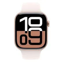 Apple Watch Series 10 GPS + Cellular 46 mm Aluminiumgehäuse roségold Sportarmband blassrosa M/L