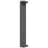 doporro Außenleuchte Aluminium/Edelstahl/Glas 10x6x60 cm IP65 wetterfest 6W 3000K Sandgrau dunkel