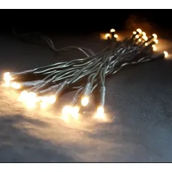 Lex 30er LED Lichterkette grünes Kabel Innen Partylichterkette Beleuchtung warmweiß : 30 LED ́s : Grün