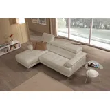 Egoitaliano Eckcouch Polyester mit Recamiere 3-Sitzer Grau