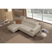 Egoitaliano Eckcouch Polyester mit Recamiere 3-Sitzer Grau