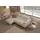 Egoitaliano Eckcouch Polyester mit Recamiere 3-Sitzer Grau