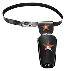 Kinder-Cowboy-Gürtel "Stern", schwarz/braun