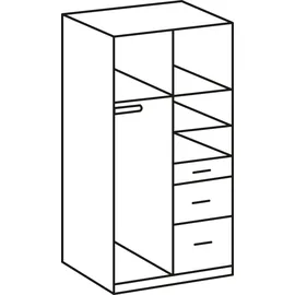 WIMEX Drehtürenschrank Click 90 x 199 x 58 cm Braun