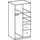 WIMEX Drehtürenschrank Click 90 x 199 x 58 cm Braun