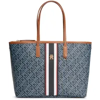 Tommy Hilfiger TH Monoplay Tote Stripe Le Shopper Kunstleder Blue