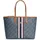 Tommy Hilfiger TH Monoplay Tote Stripe Le Shopper Kunstleder Blue