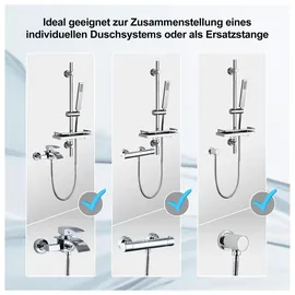 dylin gmbh Duschset mit Duschablage Chrom 70 cm