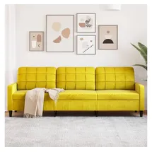 vidaXL 3-Sitzer-Sofa Gelb 210 cm Samt