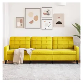 vidaXL 3-Sitzer-Sofa Gelb 210 cm Samt