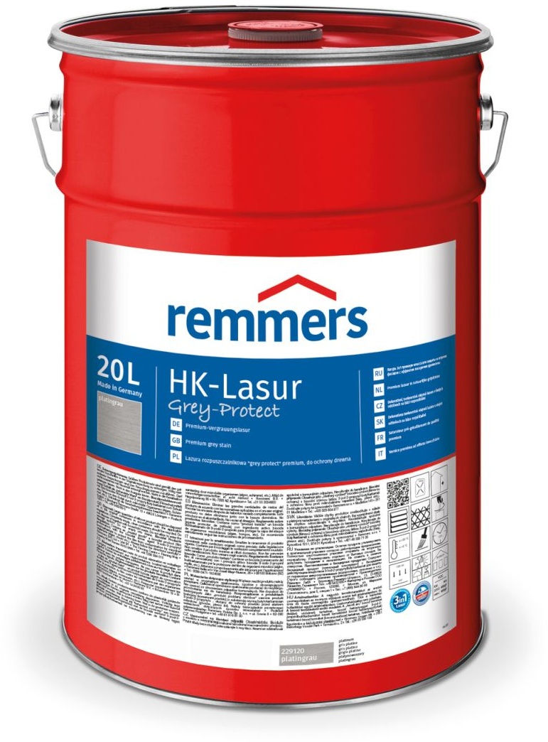 Remmers HK-Lasur 3in1 Grey-Protect, platingrau (FT-26788), 20 l