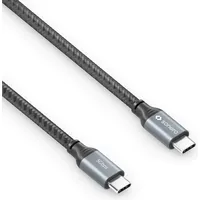 Sonero USB-C auf USB-C Kabel - 3.2 Gen 1, 5Gbps, 60W PD, DP Alt Mode - grau/schwarz - 0,50m