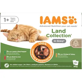 Iams Delights Adult in Sauce Land Mix 12 x 85 g