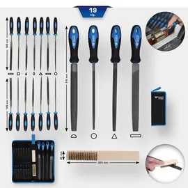 BRILLIANT TOOLS Feilen-Satz mit Feilenbürste 19-tlg (BT103030)