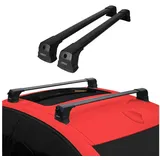 Omac Dachträger Grundtäger kompatibel mit BMW 2 Gran Coupe F44 2019-2024 Aluminium 75kg Schwarz 2tlg Fixpunkte für Fahrradträger, Dachboxen, Skiträger Abschließbar