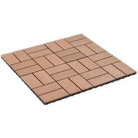 vidaXL Terrassenfliese 30 x 30 cm braun