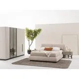xlmoebel Schlafzimmer-Set Beige Schlafzimmermöbel von XLMOEBEL aus Holz und Textil, modern, (4-tlg), Made in Europa beige