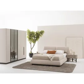 xlmoebel Schlafzimmer-Set Beige Schlafzimmermöbel von XLMOEBEL aus Holz und Textil, modern, (4-tlg), Made in Europa beige