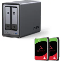 UGREEN NASync DXP2800 NAS System 2-Bay inkl. Seagate Festplatte 8 TB (2 x 4 TB)
