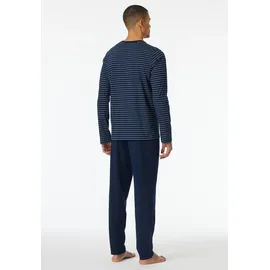 SCHIESSER Schlafanzug »Casual Essentials« 2 tlg. mit Streifen, Gr. 52, 801-admiral, , 42261607-52