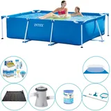 Intex Frame Pool Rechteckig 220x150x60 cm - 7-teilig - Swimmingpool-Paket EINHEITSGRÖSSE