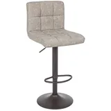 BIZZOTTO Barhocker Greyson 2er-Set höhenverstellbar gepolstert  hellgrau