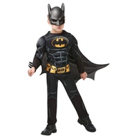 Rubie's 3300002 Black Core Batman Deluxe - Child Kostüm, schwarz, M, 1 Packung