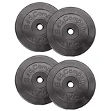 Bad Company Hantelscheiben 30/31 mm Kunststoff 30kg I Gewicht Set 4 x 7,5 kg I Gewichte für Langhantel und Kurzhantel