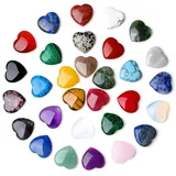 luxuskollektion 30 Herz Kristall Edelsteine Heilstein Chakra Meditation