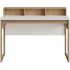 Home Affaire Schreibtisch HOME AFFAIRE "Stranda, Arbeitstisch im Skandi Style, Bürotisch in zwei Farben", beige (weiß skandi eiche), B:120cm H:92cm T:60cm, Tische, Schreibtisch, moderner Computertisch, wohnliches Home Office