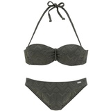 Buffalo Bügel-Bandeau-Bikini »Romance«, aus Strukturware, grün