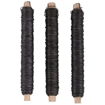 Rayher Blumendraht Basteldraht 0,65 mm ø schwarz 3 Stück à 100 g