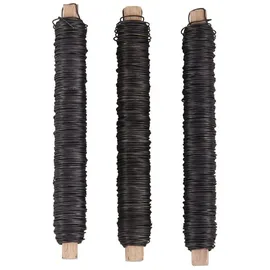 Rayher Blumendraht Basteldraht 0,65 mm ø schwarz 3 Stück à 100 g