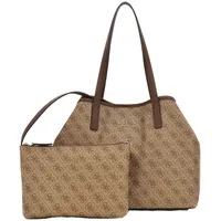 GUESS Vikky II Tote Bag Latte Logo/Brown