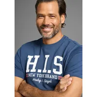 H.I.S. H.I.S T-Shirt, mit trendigem Markenlogo im Collage-Look, blau
