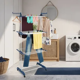 Relaxdays 179 m blau/weiß